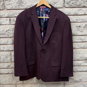 Men's Soul of London Burgundy Blazer